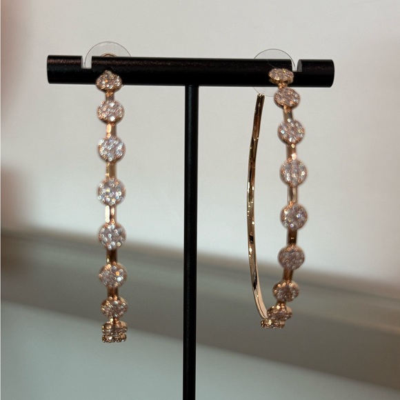 Jennifer Miller NWOT 2" yellow gold plated hoops - Picture 10 of 12